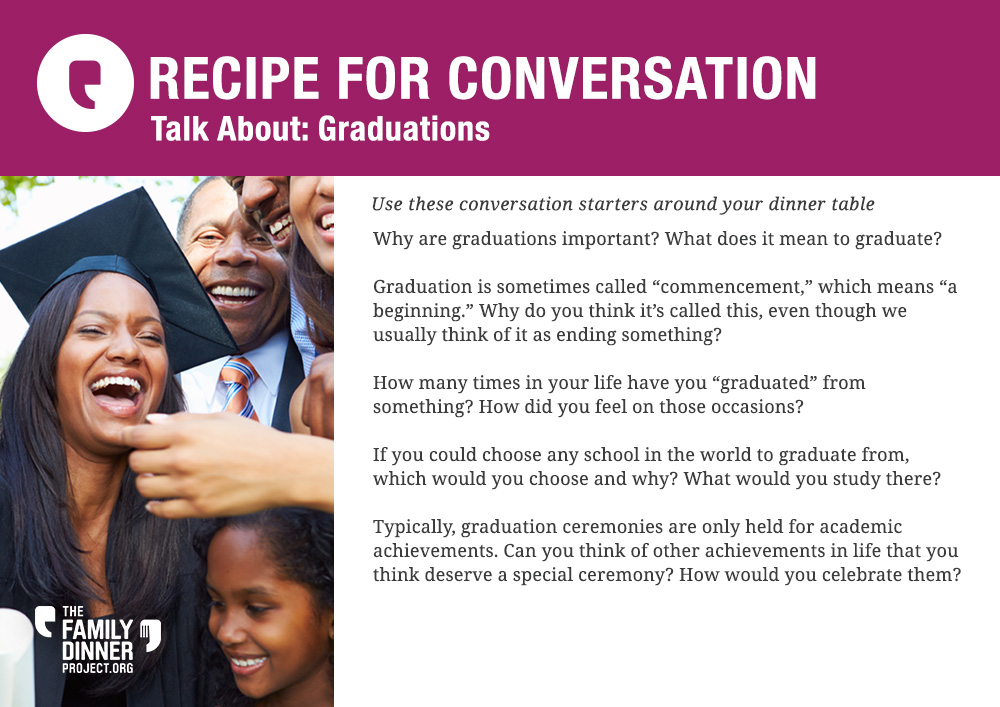 [:en]Family Dinner Conversation Starters About Graduation[:]