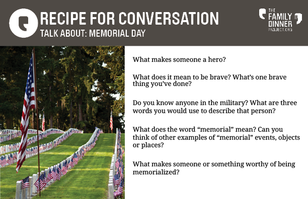 [:en]Family Dinner Conversations for Memorial Day[:]